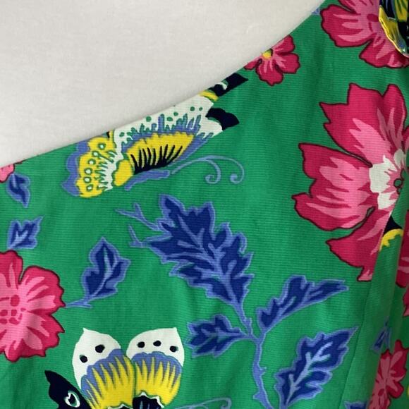 Talbots Dress 12 Cocktail Dress Retro Homecoming Dress One Shoulder Butterfly - Picture 13 of 16